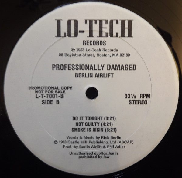 Berlin Airlift : Professionally Damaged (12", EP, Promo)