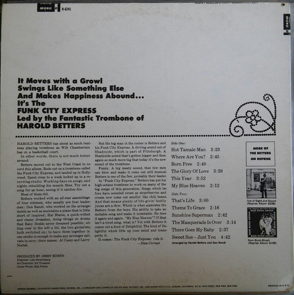 Harold Betters : Funk City Express (LP, Mono)