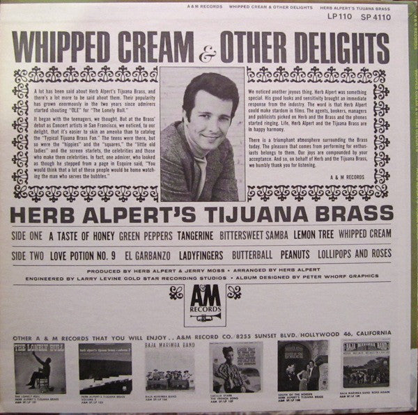 Herb Alpert's Tijuana Brass* : Whipped Cream & Other Delights (LP, Album, Mono, Pit)