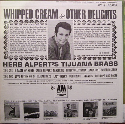 Herb Alpert's Tijuana Brass* : Whipped Cream & Other Delights (LP, Album, Mono, Pit)