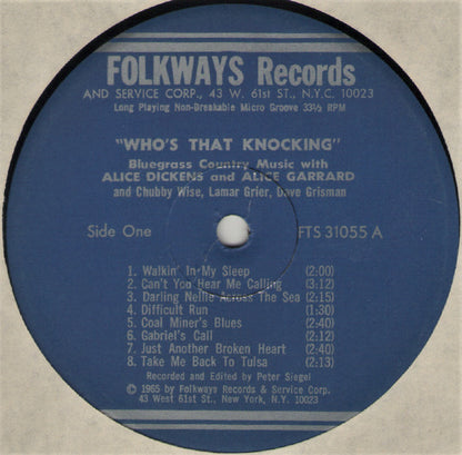 Hazel Dickens & Alice Gerrard* : Who's That Knocking? (Bluegrass Country Music) (LP, Album, RE)