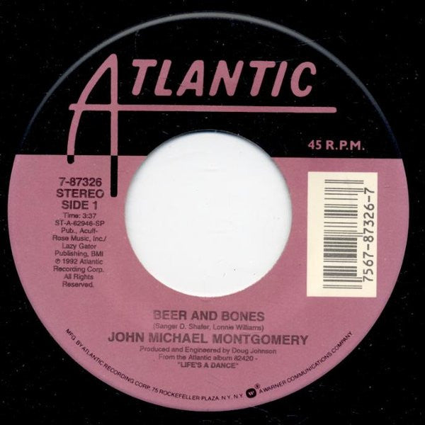 John Michael Montgomery : Beer And Bones / I Love The Way You Love Me (7")