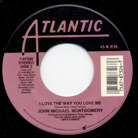 John Michael Montgomery : Beer And Bones / I Love The Way You Love Me (7")