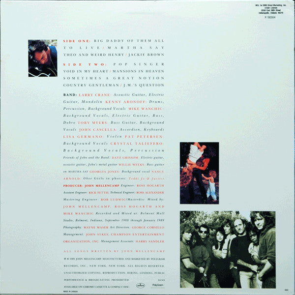 John Cougar Mellencamp : Big Daddy (LP, Album, Club,  BM)