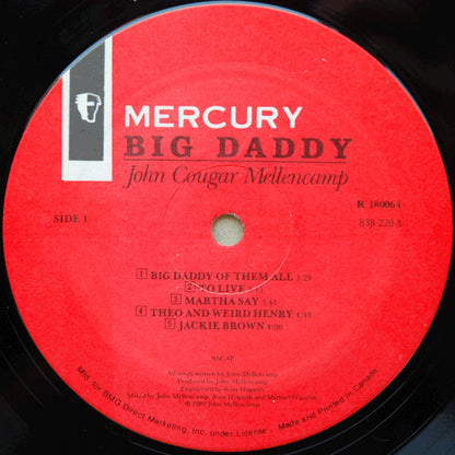 John Cougar Mellencamp : Big Daddy (LP, Album, Club,  BM)