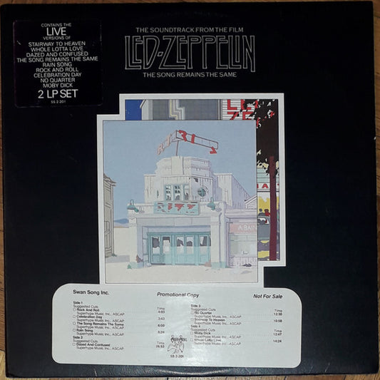 Led Zeppelin : The Soundtrack From The Film The Song Remains The Same (2xLP, Album, Pre)