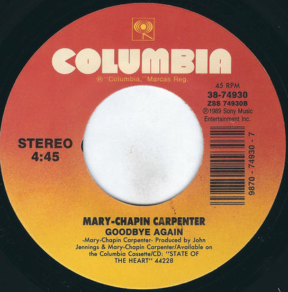 Mary-Chapin Carpenter* : The Hard Way (7", Single)