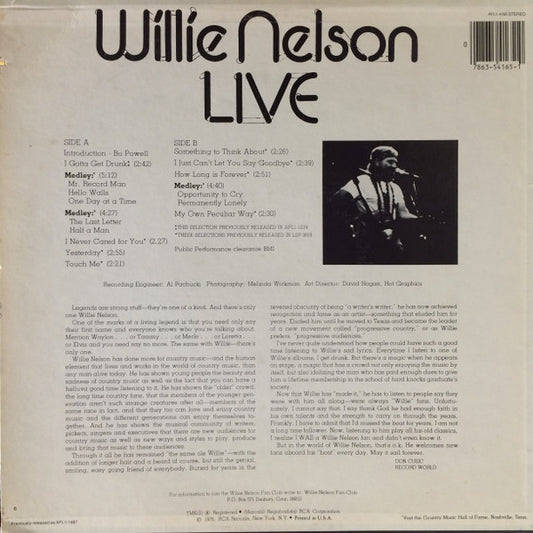Willie Nelson : I Gotta Get Drunk-Live (LP, Album, Comp, RE)