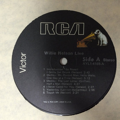 Willie Nelson : I Gotta Get Drunk-Live (LP, Album, Comp, RE)