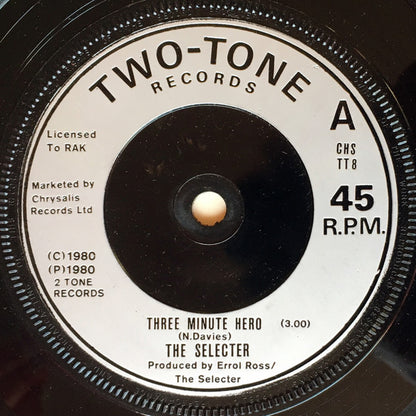 The Selecter : Three Minute Hero  (7", Single, Inj)