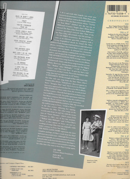 Patsy Cline : The Patsy Cline Story (2xLP, Comp, RE)