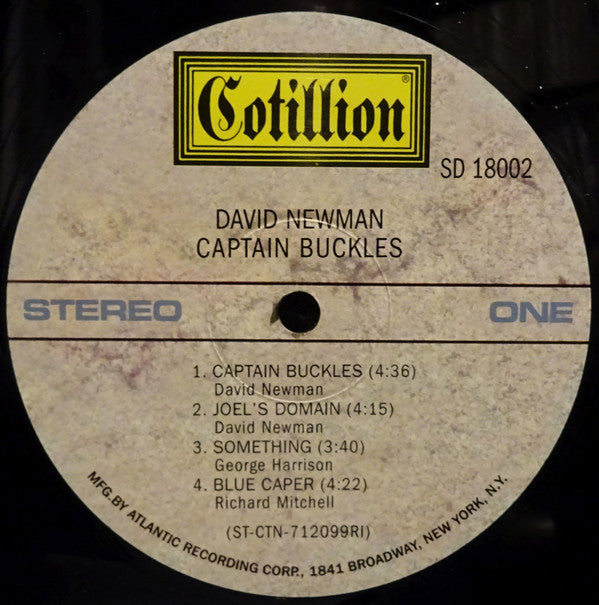 David Newman* : Captain Buckles (LP, Album, RE, Sco)