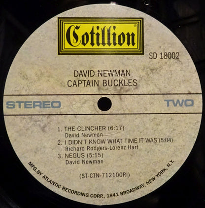 David Newman* : Captain Buckles (LP, Album, RE, Sco)