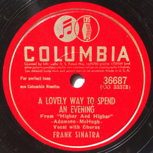 Frank Sinatra : I Couldn't Sleep A Wink Last Night / A Lovely Way To Spend An Evening (Shellac, 10")