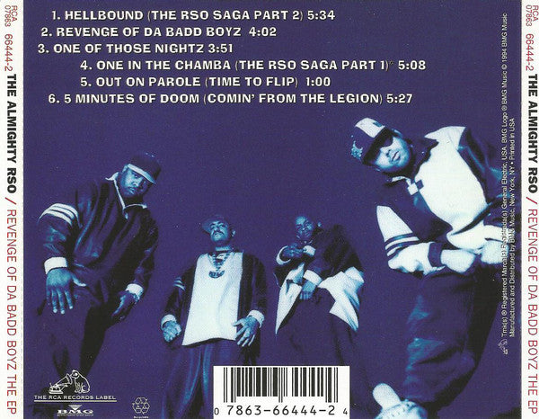 The Almighty RSO : Revenge Of Da Badd Boyz The E.P. (CD, EP)