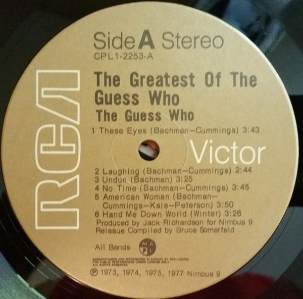 The Guess Who : The Greatest Of The Guess Who (LP, Comp)