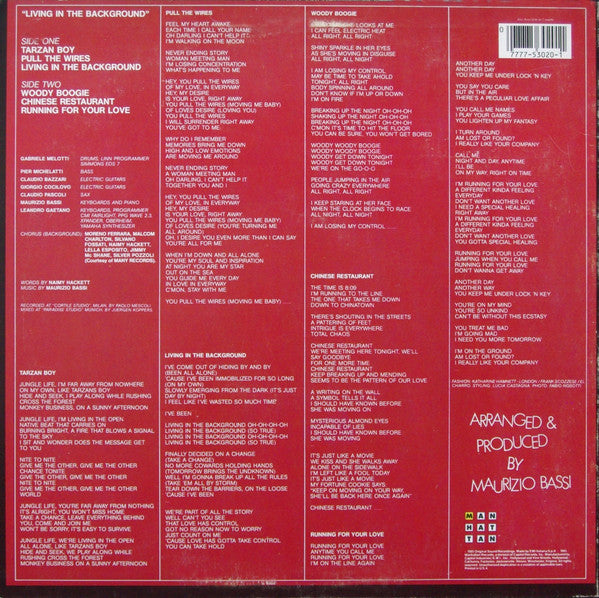 Baltimora : Living In The Background (LP, Album)