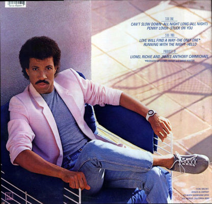 Lionel Richie : Can't Slow Down (LP, Album, Sup)