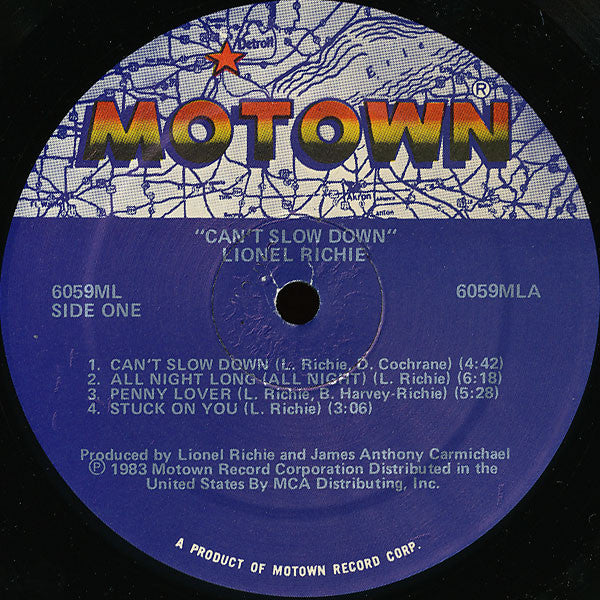 Lionel Richie : Can't Slow Down (LP, Album, Gat)