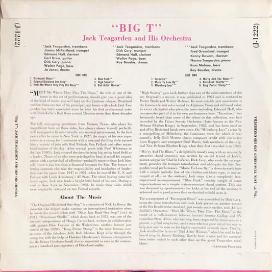 Jack Teagarden And His Orchestra : Big T (LP, Album)