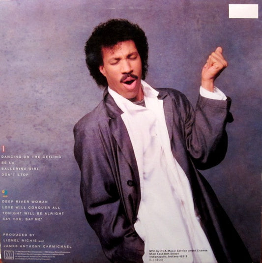 Lionel Richie : Dancing On The Ceiling (LP, Album, Club)