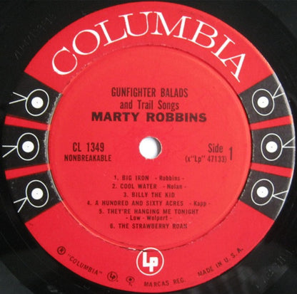 Marty Robbins : Gunfighter Ballads And Trail Songs (LP, Album, Mono)