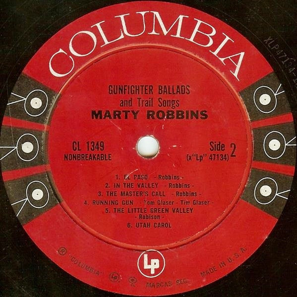 Marty Robbins : Gunfighter Ballads And Trail Songs (LP, Album, Mono)