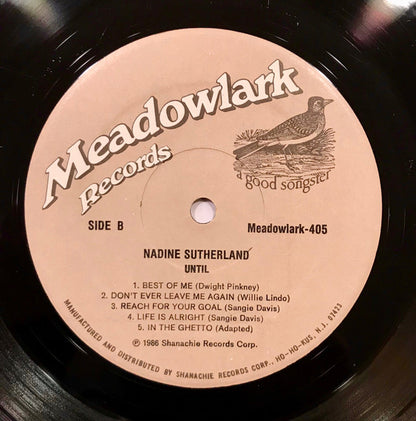 Nadine Sutherland : Until (LP, Album)