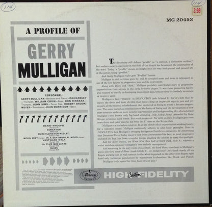 Gerry Mulligan : A Profile Of Gerry Mulligan (LP, Album, Mono)