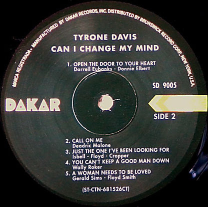 Tyrone Davis : Can I Change My Mind (LP, Album, RE)