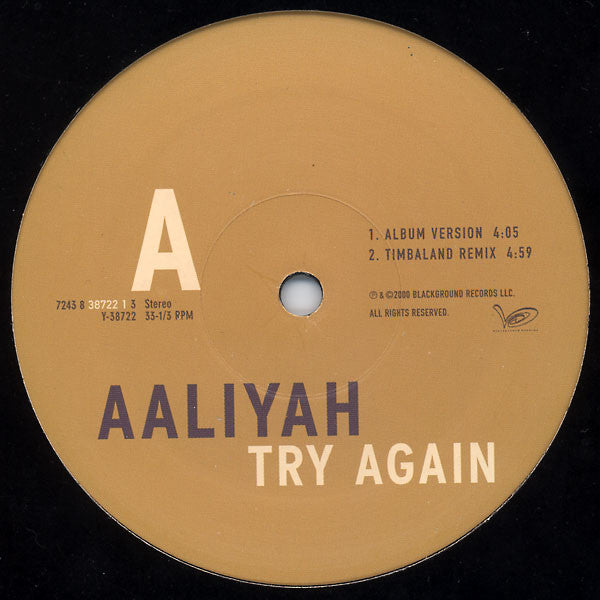 Aaliyah : Try Again (12", Single)