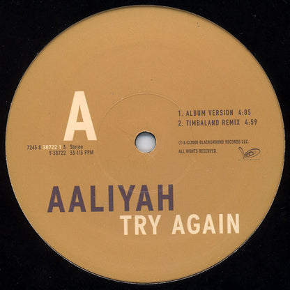 Aaliyah : Try Again (12", Single)
