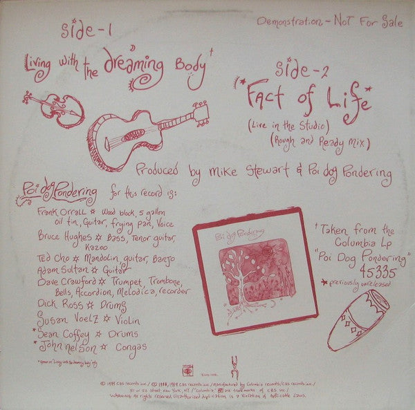 Poi Dog Pondering : Living With The Dreaming Body / Fact Of Life (12", Promo)