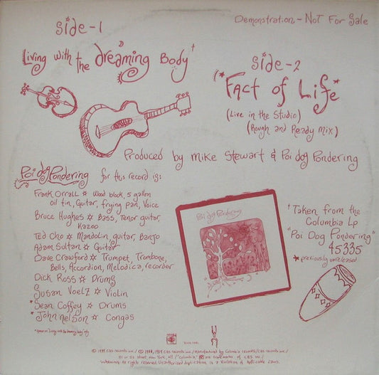 Poi Dog Pondering : Living With The Dreaming Body / Fact Of Life (12", Promo)
