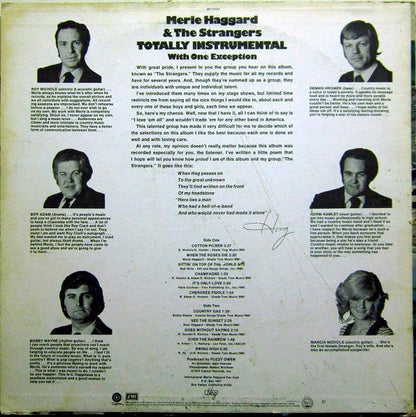 Merle Haggard And The Strangers (5) : Totally Instrumental With One Exception... (LP, Album)