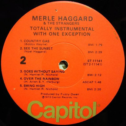 Merle Haggard And The Strangers (5) : Totally Instrumental With One Exception... (LP, Album)