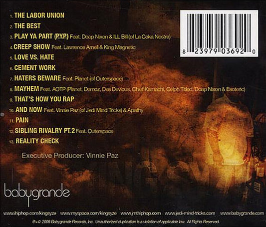 King Syze : The Labor Union (CD, Album)