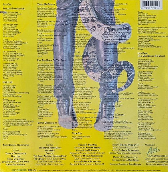 Alice Cooper (2) : Constrictor (LP, Album, Glo)