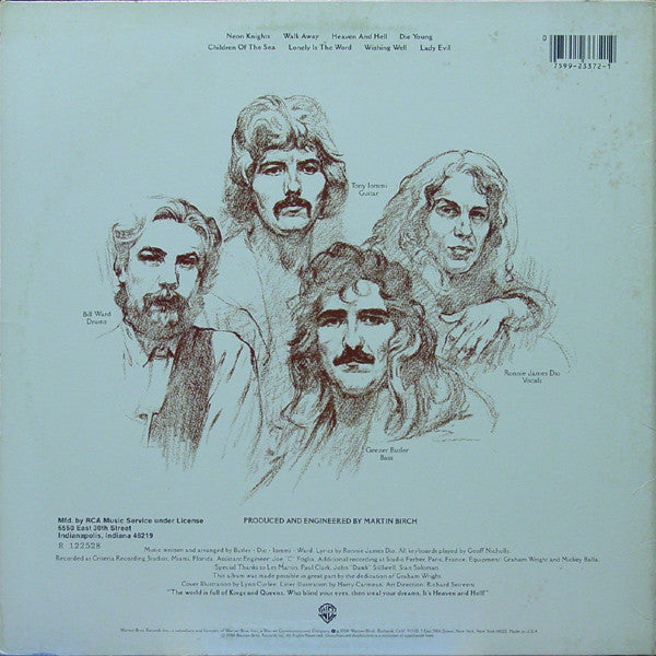 Black Sabbath : Heaven And Hell (LP, Album, Club, RCA)