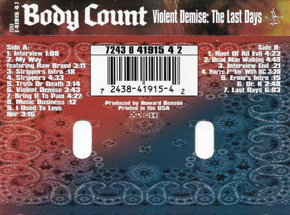 Body Count (2) : Violent Demise: The Last Days (Cass)