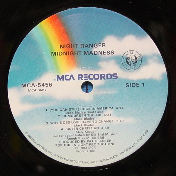 Night Ranger : Midnight Madness (LP, Album, Glo)