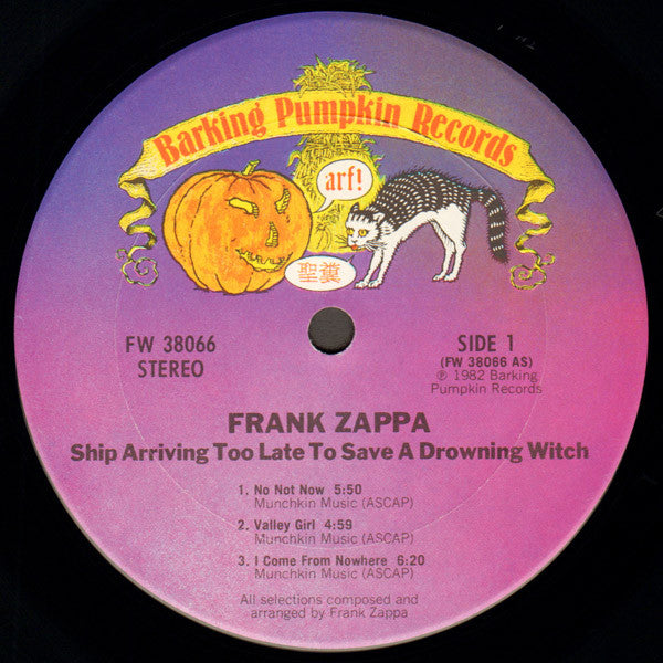 Zappa* : Ship Arriving Too Late To Save A Drowning Witch (LP, Album, Ter)
