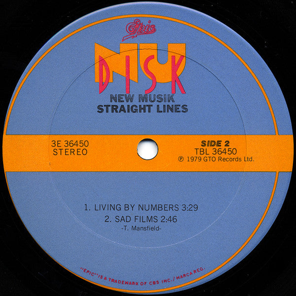 New Musik : Straight Lines (10")