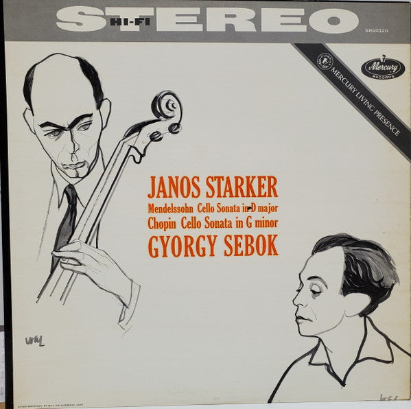 Janos Starker / Mendelssohn* / Chopin*, Gyorgy Sebok* : Cello Sonata In D Major / Cello Sonata In G Minor (LP)