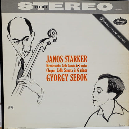 Janos Starker / Mendelssohn* / Chopin*, Gyorgy Sebok* : Cello Sonata In D Major / Cello Sonata In G Minor (LP)