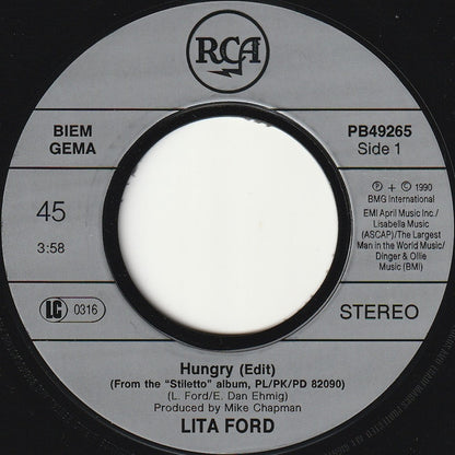 Lita Ford : Hungry (7", Single)