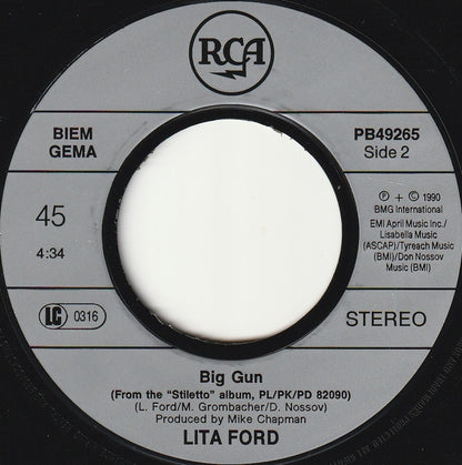 Lita Ford : Hungry (7", Single)