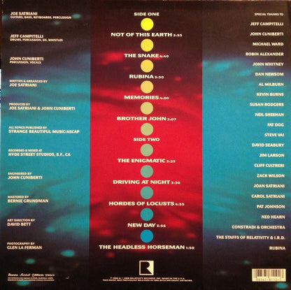Joe Satriani : Not Of This Earth (LP, RE)