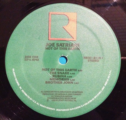 Joe Satriani : Not Of This Earth (LP, RE)