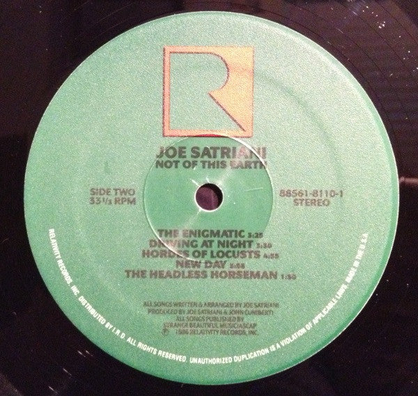 Joe Satriani : Not Of This Earth (LP, RE)